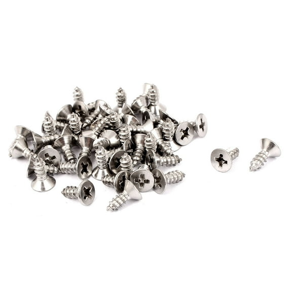 M3.5 x 9.5mm Cross Head Countersunk Self Tapping Screw 50 Pcs