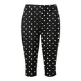 thumbnail image 5 of 2026 New Women Side Slit Capri Pants Stretchy Slim Fit Capris Yoga Leggings Y2k Knee Length Going Out Cropped Pants(Black,S), 5 of 5