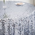 thumbnail image 3 of BalsaCircle 120" Big Payette Round XL Sequin Tablecloth Wedding Party Linens Dusty Blue, 3 of 8