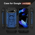 thumbnail image 2 of for Google Pixel 9 / 9 Pro Armor Case with Camera Cover Stand, Shockproof Protection Compatible with MagSafe Rugged Case Cover for Google Pixel 9 / 9 Pro, Support Car Magnetic Holder - Blue, 2 of 8