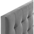thumbnail image 5 of Lily Biscuit Tufted Full Performance Velvet Headboard, Gray, 5 of 7