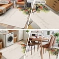 thumbnail image 5 of Spring Flowers Area Rugs 3'x5', Washable Small Throw Rugs for Living Room Bedroom, Botanical Blossom Floral Pot Plants Indoor Outdoor Rug Non-Slip Low Pile Carpet Runner Reversible Floor Mats, 5 of 8