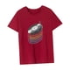 thumbnail image 5 of Camiseta para mujer Ropa de verano Ropa deportiva Camiseta con cuello redondo para caminar Viajes Mujer Rojo, 5 of 7