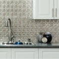 thumbnail image 5 of FASÄDE Lotus Decorative Vinyl Backsplash Panel in Vintage Metal (6X6 Inch Sample), 5 of 5