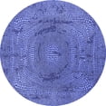thumbnail image 1 of Ahgly Company Indoor Round Oriental Blue Industrial Area Rugs, 6' Round, 1 of 4