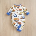 thumbnail image 4 of ATAIKU Baby Boys Long Sleeve Outfits Infant Cotton Romper Engineering Vehicle Jumpsuit Newborn Baby Boy One Piece Coverall Spring, 4 of 5