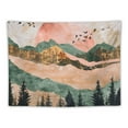 thumbnail image 5 of Shiartex  Mountain Tapestry Forest Tree Tapestry Sunset Tapestry Nature Landscape Tapestry Wall Hanging for Room Painting, 5 of 6