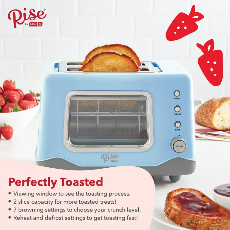  DASH Clear View Toaster: Extra Wide Slot Toaster with See  Through Window - Defrost, Reheat + Auto Shut Off Feature for Bagels,  Specialty Breads & other Baked Goods - Black: Home