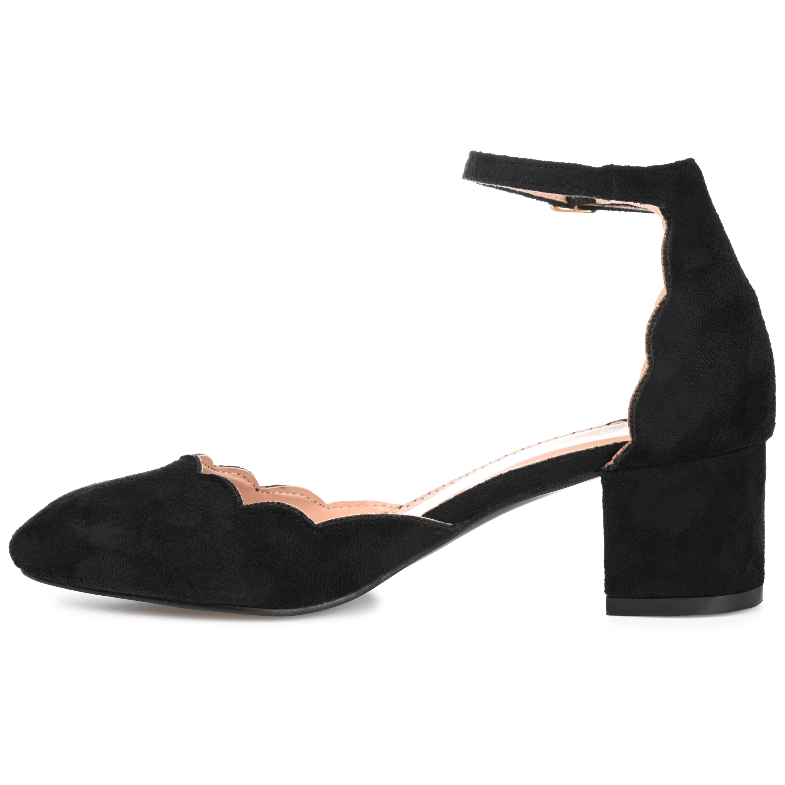 Journee Womens Edna Round Toe Low Block Heel Pumps, Widths Available