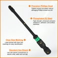 thumbnail image 5 of 3pcs #2 Impact Phillips Screwdriver Bit PH2 1/4" Hex Shank 3" (75mm) Long 0.12" Rod Magnetic Cross Head Drill Bits S2 Steel Industrial Screw Driver for Impact Power Drivers, 5 of 7