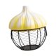 thumbnail image 5 of Soporte para huevos, cesta para huevos, suministros de cocina, cesta de almacenamiento de hierro tejido para jengibre y , soporte de cerámica, para Amarillo, 5 of 8