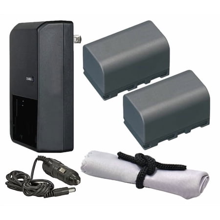 JVC GY-HM170UA High Capacity Intelligent Batteries (2 Units) + AC/DC Travel Charger + Nwv Direct Microfiber Cleaning Cloth.