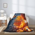 thumbnail image 4 of Yibo Sports Ball Blanket Soccer Super Soft Warm Bedding Cool Fun Boys Girls for Couch Bedroom Sofa Office Car, American Football Cozy Flannel Plush Blanket Gifts for Teen Adults,, 4 of 9