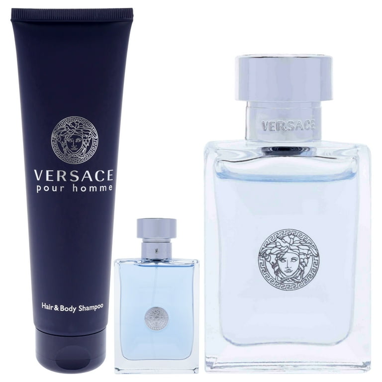 Versace Versace Pour Homme , 3 Pc Gift Set 3.4oz EDT Spray, 0.17oz