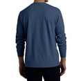 thumbnail image 3 of Henley Neck T-Shirt Men Basic Breathable Men's Long Sleeve Tops Tee Shirts Spring Casual Solid Color Button T Shirts, 3 of 4