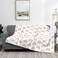 thumbnail image 2 of Yiaed Rainbow Print Blanket Throw Blanket Soft Cozy Flannel Blanket for Home Bed Sofa Couch Chair-60"x50", 2 of 6