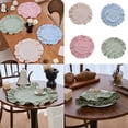 thumbnail image 2 of Giaone Ruffled Placemat Round Designs Daily Use, 2 of 20