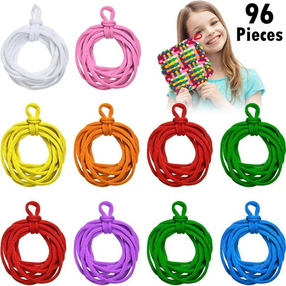 ATJIA Loom Potholder Loops Weaving Loom Loops Weaving Craft Loops Refill for DIY Supplies Favors Compatible with 7 Inch Weaving Loom