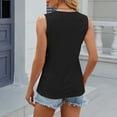 thumbnail image 4 of Women's Tank Tops Women Trendy Tops Loose Solid Color V Neck Sleeveless Shirts,Black Women's Tanks & Camis S, 4 of 5