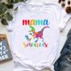 thumbnail image 3 of Camiseta con estampado gráfico de mamasaurus y leopardo de acuarela para mujer, divertida camiseta de dinosaurio jurásico, regalo para el día de la madre para mujer, 3 of 5