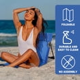 thumbnail image 4 of 2 Pack Foldable Poolside Beach Chairs with Back Support and Carry Bag Navy Blue, 4 of 6