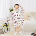 thumbnail image 6 of Wearable Blanket with Sleeves and Pocket Oversized Hooded Sweatshirt 3-14 YR Red Fiery Awesome Patterns S, 6 of 7