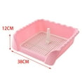 thumbnail image 4 of Pet Cat Training Toilet Tray, with Removable Post Portable Potty Trainer Pee Pad Holder Reusable Washable Dogs Toilet for Indoor Pink Small, 4 of 6