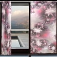 thumbnail image 3 of BZSMCE Window Curtain Panels Set Of 2 In Midnight Blooms Printed, 3 of 4