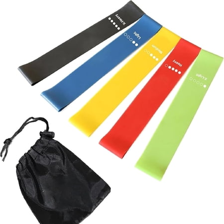 5 Pack Buttock Circle Stretch Band Set,Resistance Bands for Legs and Butt,Pilates,Rehab,Fitness and Home Workout Strength Bands for Booty,Exercise Loop Bands Yoga Mixed Color