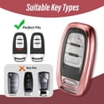 thumbnail image 6 of for Audi Key Fob Cover with Carbon Fiber Belt Keychain, Stylish Soft TPU Key Case for Audi A3-A8 Q5 Q8 R8 RS4-RS7 S4-S8 SQ5 Series Smart Key, 6 of 8