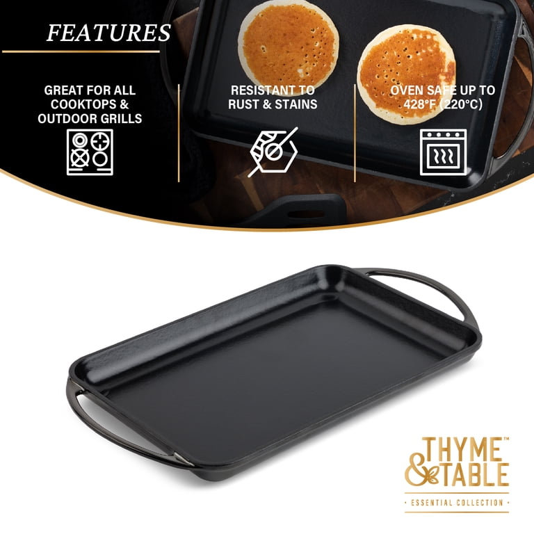 Thyme and Table 11" Square Enameled Cast Iron Griddle photo 6
