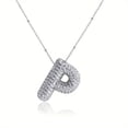 thumbnail image 2 of Collier Lettre Souris Sans Fil Incrusté de Cuivre Creux Collier Pendentif Alphabet Diamant, 2 of 4