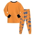 thumbnail image 7 of Wenfanal Kids Boy's Pajama Sets Kids Girls Pajamas Set Boys Set Comfortable Soft Cute Boys Home Pajama Set Size 8-9 Years,Orange, 7 of 7