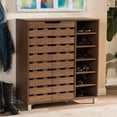 thumbnail image 2 of Bowery Hill Contemporary 2-Door Shoe Cabinet in Walnut, 2 of 5