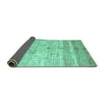 thumbnail image 2 of Ahgly Company Indoor Round Abstract Turquoise Blue Contemporary Area Rugs, 8' Round, 2 of 4