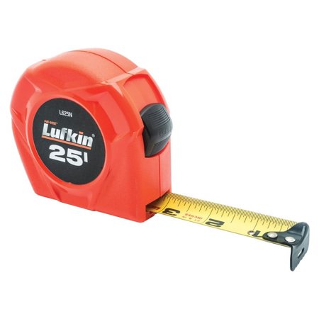 1 Pc, Lufkin 25 Ft. L X 1 In. W Hi-Viz Power Return Tape Measure 1 Pk