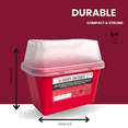 thumbnail image 4 of Sharps Container for Professional and Home Use - 2 Quart / 2 Liter Small Size Sharp Container Needle Disposal Containers for Needles Pack of 1, 4 of 6