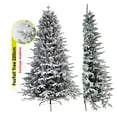 thumbnail image 1 of Árbol De Navidad A la mitad para Pared - Medio Árbol de 2.2m alto Nevado Ahorra Espacio Modelo Foxtail Premium con 1250 ramas PE/PVC Pino Navideño + Maleta Transportadora Half Christmas Tree Artego, 1 of 9