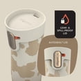 thumbnail image 4 of EFEMF-x Ally Love Stainless Steel Vacuum-Insulated Travel Mug with Autoseal and Easy Clean Lid, Spill-proof, Keeps Drinks cold 24 hrs & hot for 11 hrs, BPA Free, 16oz., West Loop 3.0, Oatmilk, 4 of 4