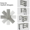 thumbnail image 6 of NEILA 360° Rotatable Sofa Side Table Mobile End Table with 2-Tier Storage Shelves, Movable Laptop Table with Sturdy Metal Frame, 6 Universal Casters, Couch Snack Table for Home (Rustic Grey), 6 of 8