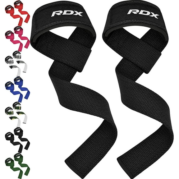 RDX Weight Lifting Straps Deadlifting Powerlifting, 5MM Neoprene Wrist Support Straps for Gym, Anti Slip 60CM Hand Bar Grip, Heavy Duty Bodybuilding Weightlifting Workout