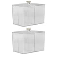 thumbnail image 1 of Soporte Para Hisopos De Algodón, Exquisito De Plástico Resistente, Transparente, Organizador De Bolas De Algodón De 2 Piezas Para Mesa, 1 of 7