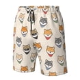 thumbnail image 4 of Salouo Shiba Head Face Pattern Swim Trunks for Men,Men's Hawaiian Bathing Suit Swimsuits Quick Dry Swimming Board Shorts Beach Shorts with Pockets-3X-Large, 4 of 6