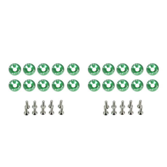 Speravity Juego surtido de arandelas de tornillos para coche de 10 piezas, juego surtido de arandelas de pernos de aleación de aluminio para Type6 NO6