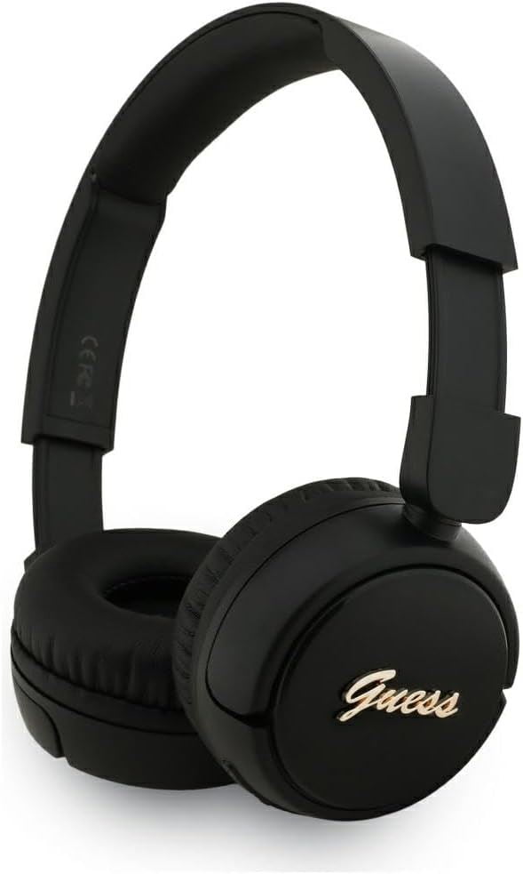 Guess 4G Big Metal Logo Bluetooth On Ear ENC Headphone Black