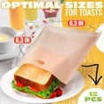 thumbnail image 2 of 12 bolsas de tostadora reutilizables antiadherentes – Bolsas para sándwich de tostadora Bolsas para tostadora de queso a la parrilla Bolsas reutilizables para alimentos – Bolsas de tostadora resistent, 2 of 9