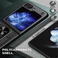 thumbnail image 2 of ELEHOLD for Samsung Galaxy Z Flip7 Case, Military Grade 360-degree Ring Kickstand Lens Cover Shockproof Heavy Duty Protective Case for Samsung Galaxy Z Flip7,Green, 2 of 3