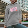 thumbnail image 2 of Club Heart Break, Everything Will Be Fine, Retro Valentine's Day Ticket Art Merch Gift, Heather Grey Hooded Sweatshirt or Hoodie, Medium, 2 of 5