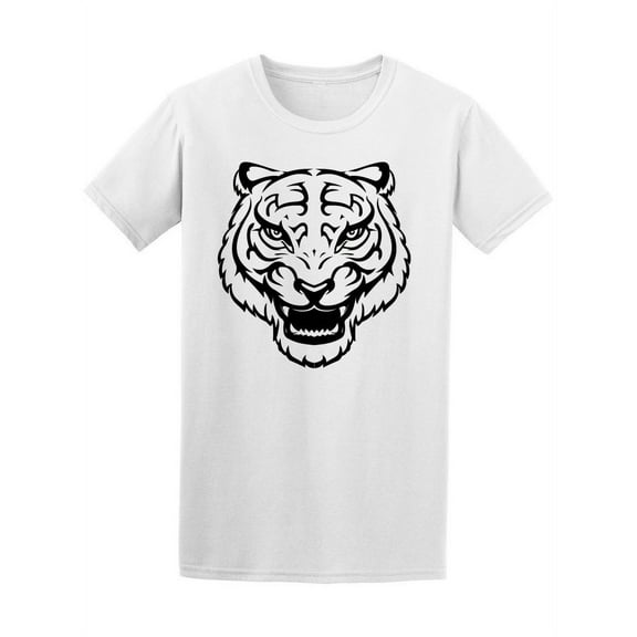 Asian Tiger Head T-Shirt Men -Image by Shutterstock, Male 3X-Large