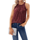 thumbnail image 1 of Tops de Lentejuelas con Cuello Halter para Mujer, Sin Mangas, Brillantes, Fruncidos, Fluidos y Brillantes, para Club, Fiestas. Vino Tinto M, 1 of 7